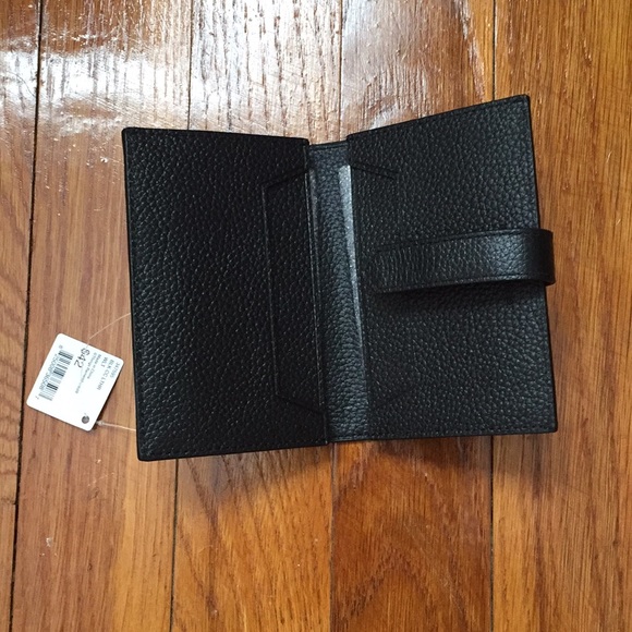 Black leather credit card case NWT - Picture 2 of 4